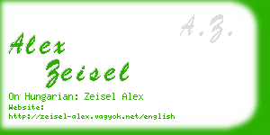 alex zeisel business card